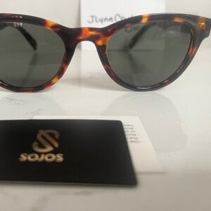 NEW TORTISHELL CAT EYE Polarized SUNGLASSES,NEW Sojos Sunglasses case/box